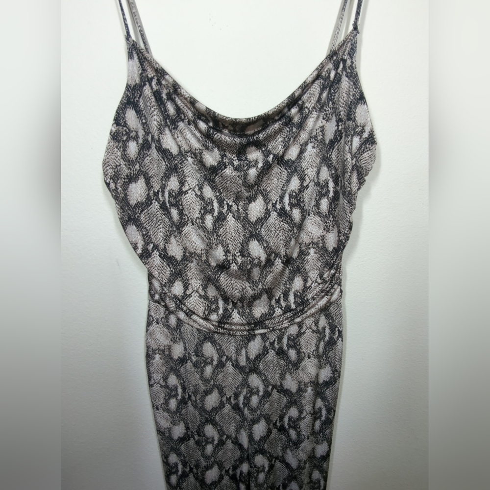 GILLI Womens Snake Print Spaghetti Strap Jumpsuit Size S